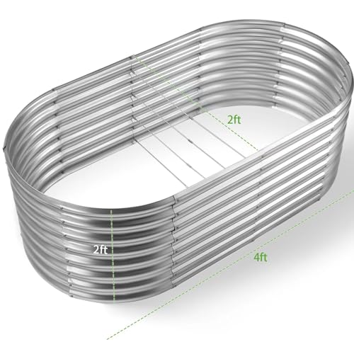 24" Tall Galvanized Metal Raised Garden Bed Y726