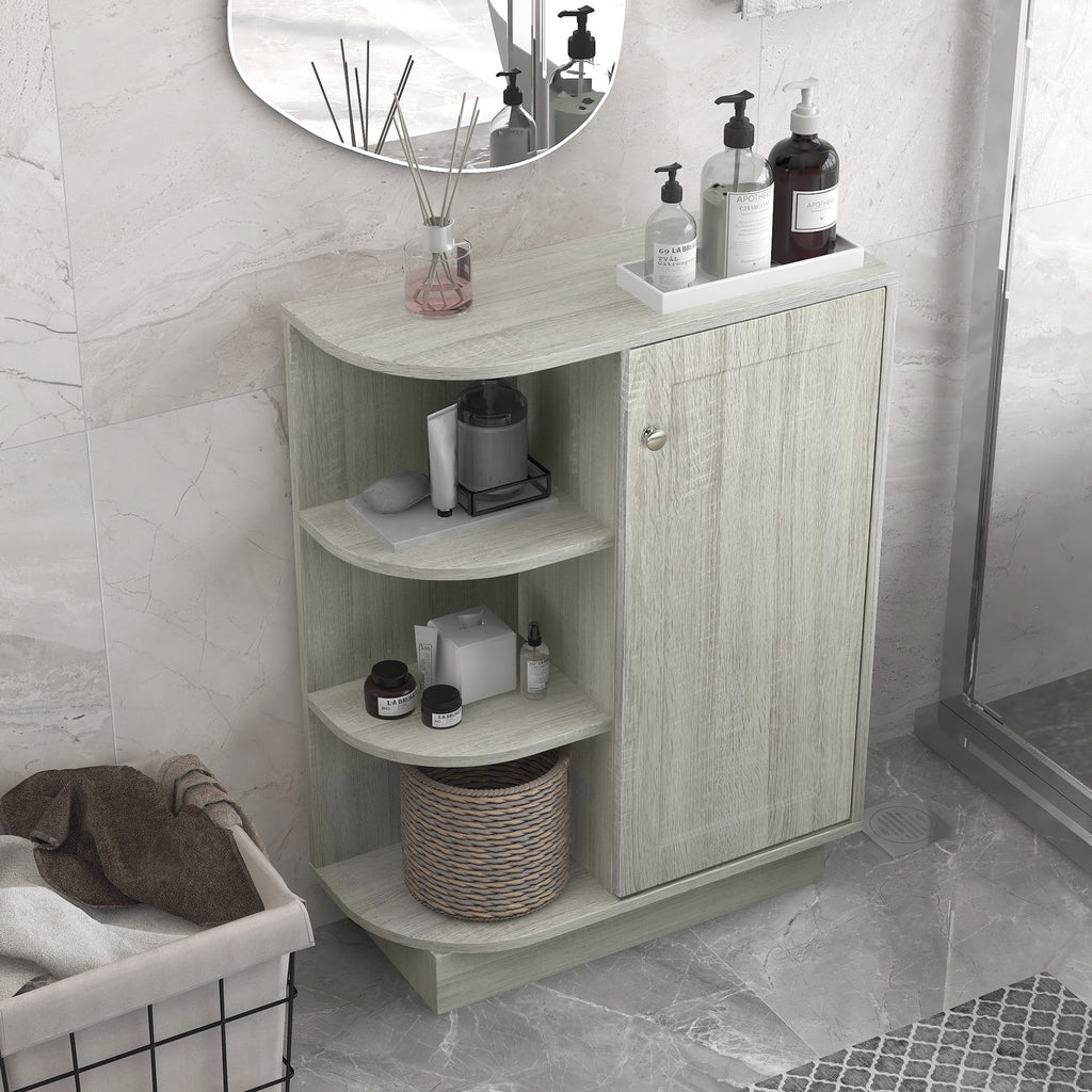 Oak Open Style Shelf Cabinet with Adjustable Plates F624