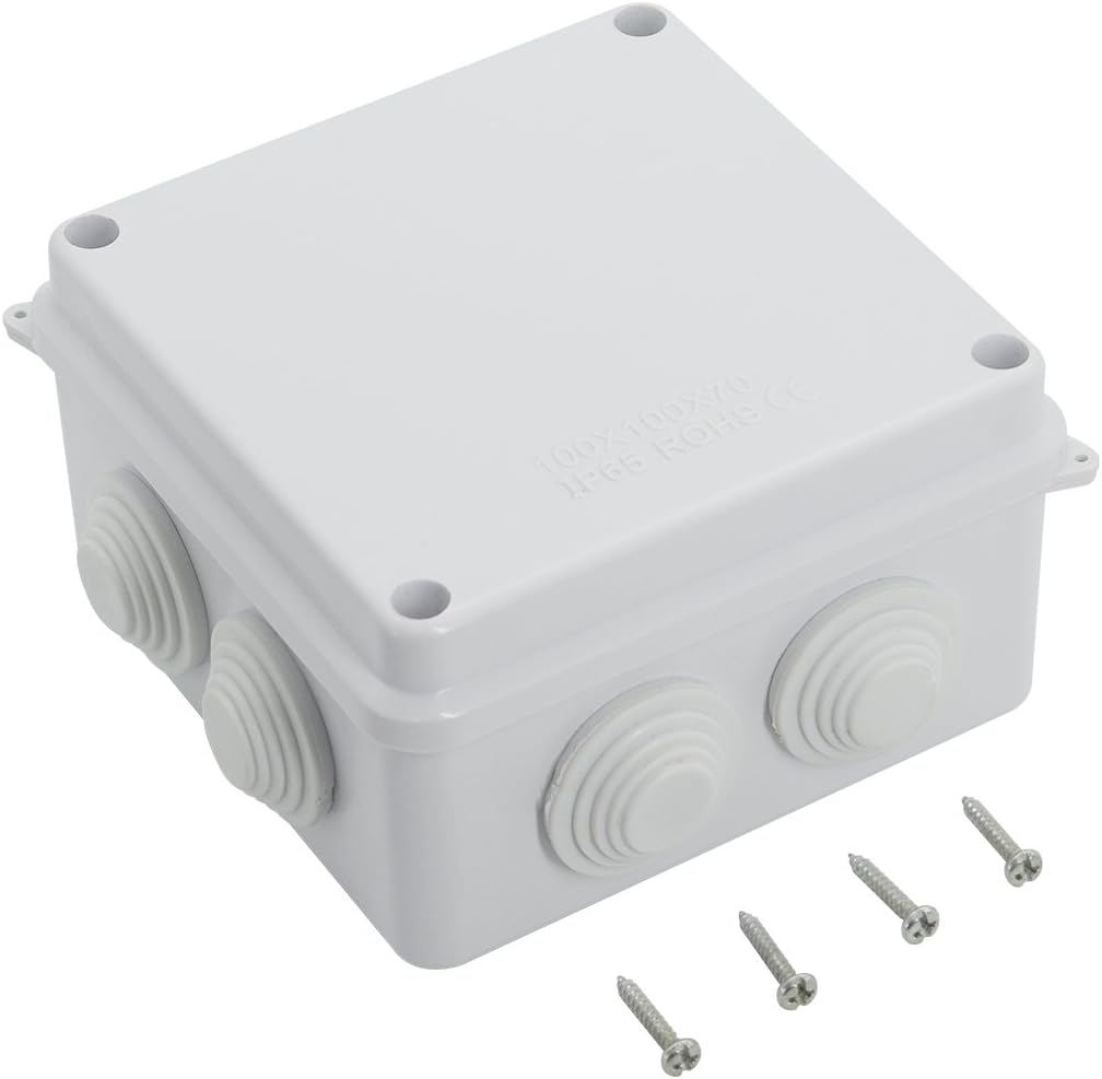 White ABS Plastic IP65 Junction Box 11.8 x 9.8 x 4.7 inch Pack of 2 G205