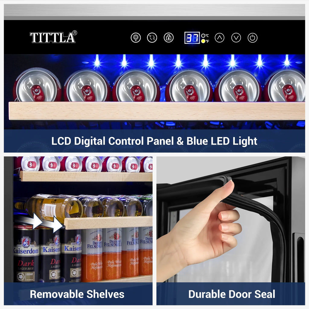 24'' 150-Cans Built-in Beverage Cooler J4249