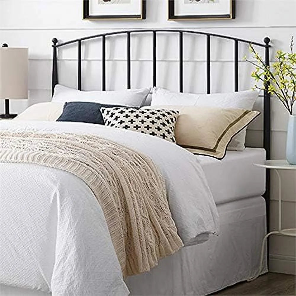 Queen Metal Spindle Headboard in Charcoal Black X875