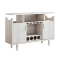 47 Inch Wood Wine Bar Cabinet with Stemware L234