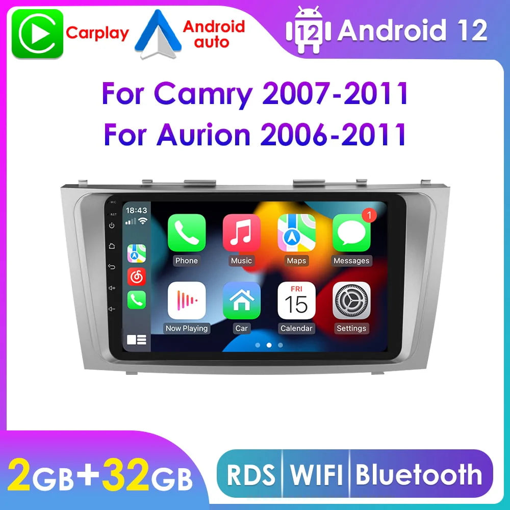 9 Touch Screen 2+32GB GPS Navigation Android 12 Car Stereo Radio R210