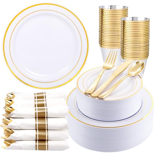 350 Piece Gold Dinnerware Set for 50 Guests R402