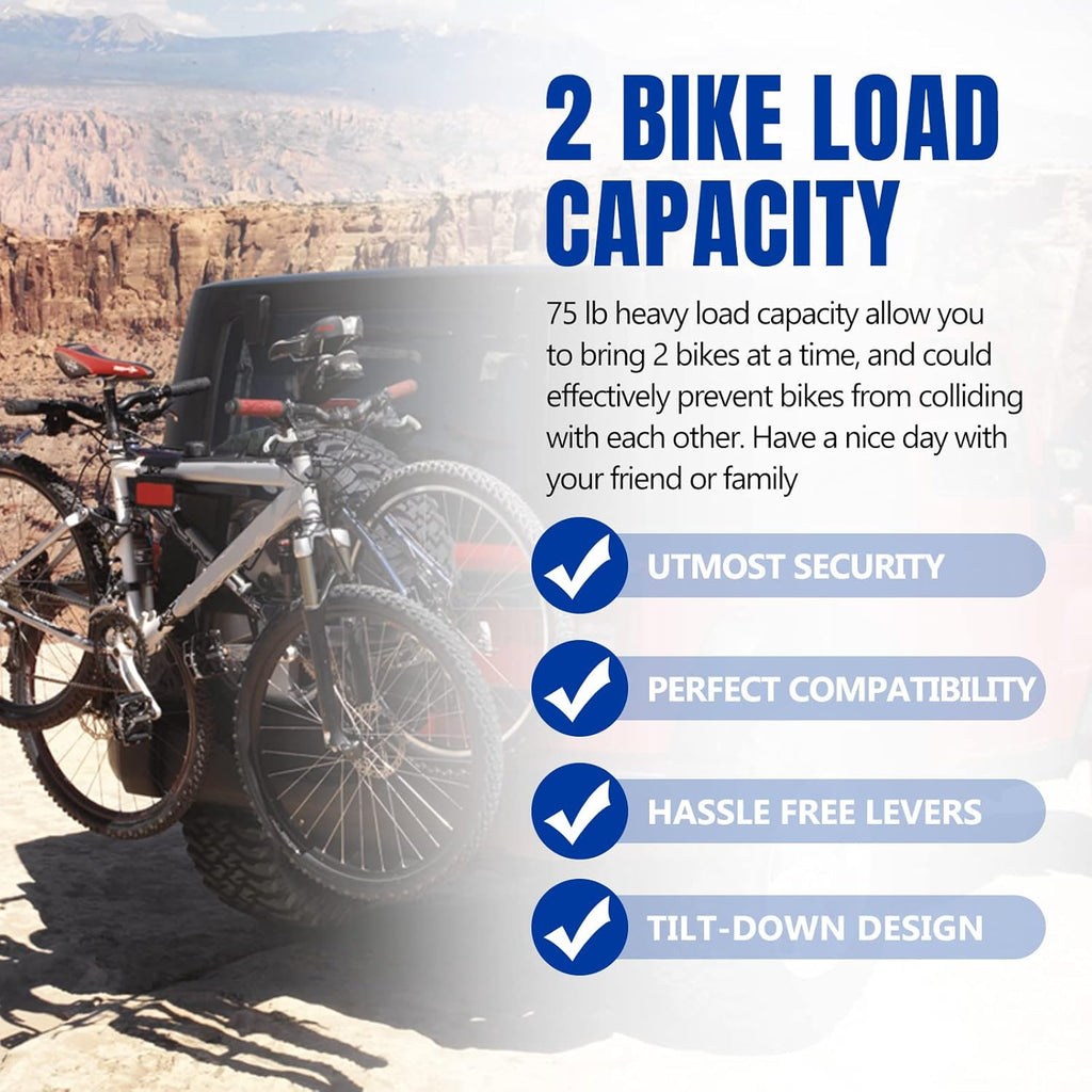 2-Bike Hitch Mount Carrier Rack E3604