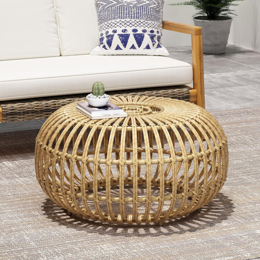 Round Rattan Wicker Coffee Table L143828