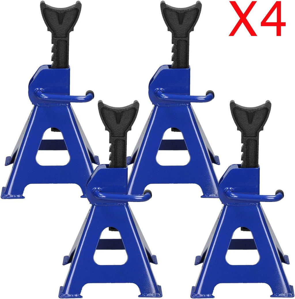 Set of 4 Heavy Duty 6 Ton Adjustable Steel Jack Stands M945481