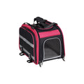 Pink Black Expandable Rear Pet Carrier Basket B8495