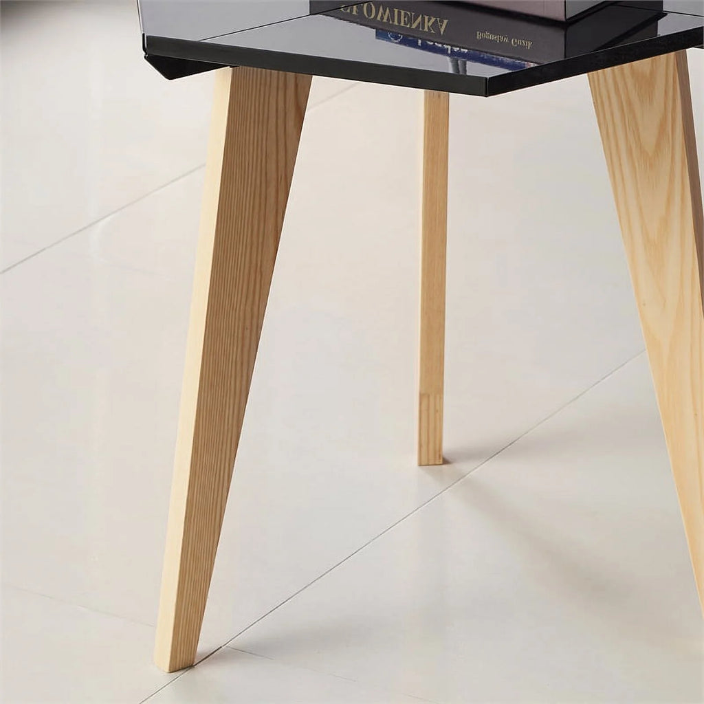 Black Metal Tray-Top End Table Z965049