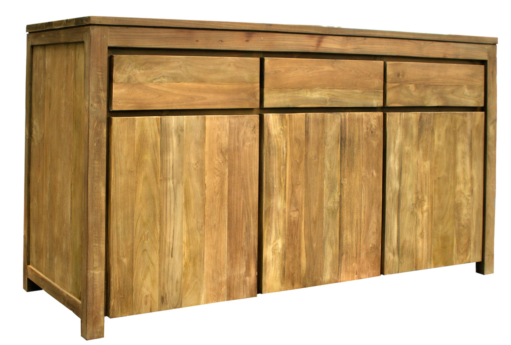 Recycled Teak Wood Buffet with 3 Doors and 3 Drawers D817
