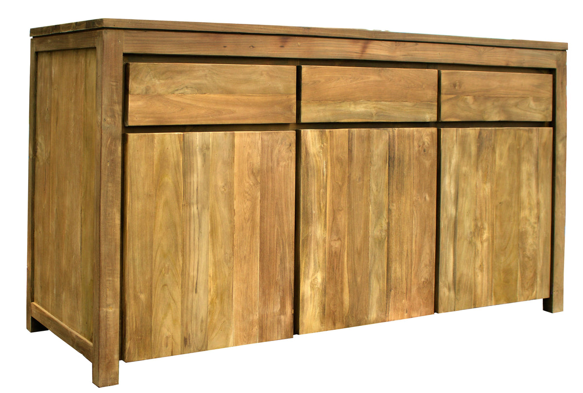 Recycled Teak Wood Buffet with 3 Doors and 3 Drawers D817