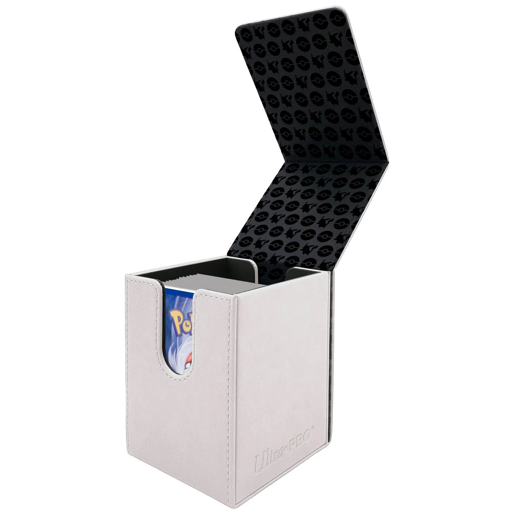 White Leatherette Trading Card Box C954360
