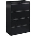 36" 4-Drawer Metal Lateral File Cabinet in Black T4456