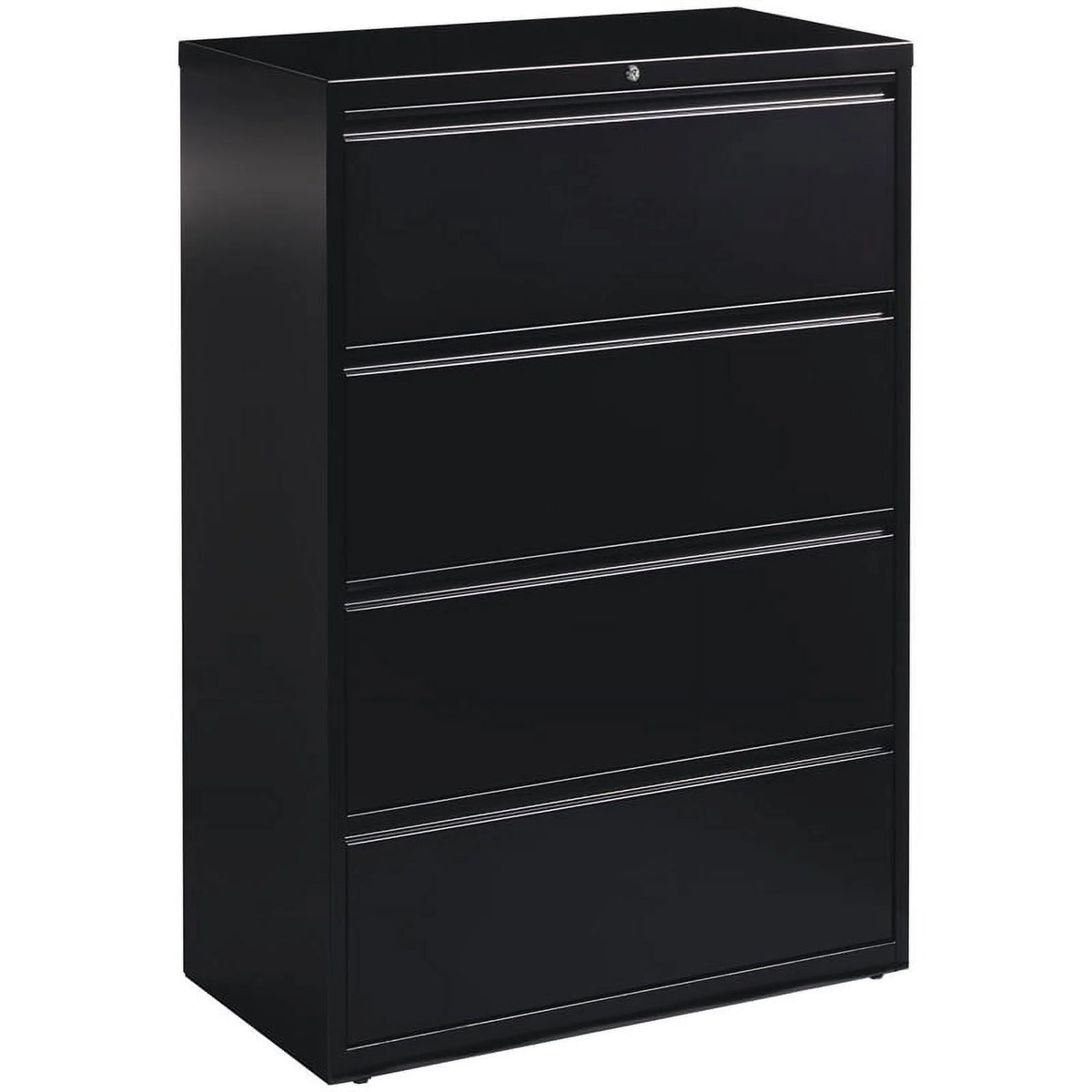36" 4-Drawer Metal Lateral File Cabinet in Black T4456