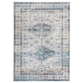 Vintage Blue Border Design Soft Fabric Area Rug V907925
