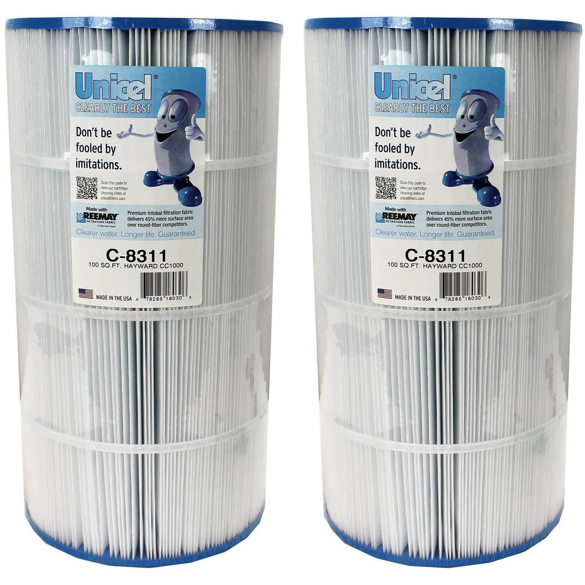 2 Spa Replacement Cartridge Filters 100 Sq ft U7472