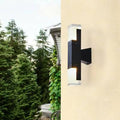 Black Integrated LED Glass Outdoor Armed Sconce U73153