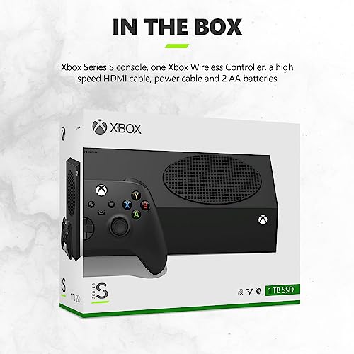 Xbox Series S 1TB SSD Console Carbon Black with Wireless Controller F801