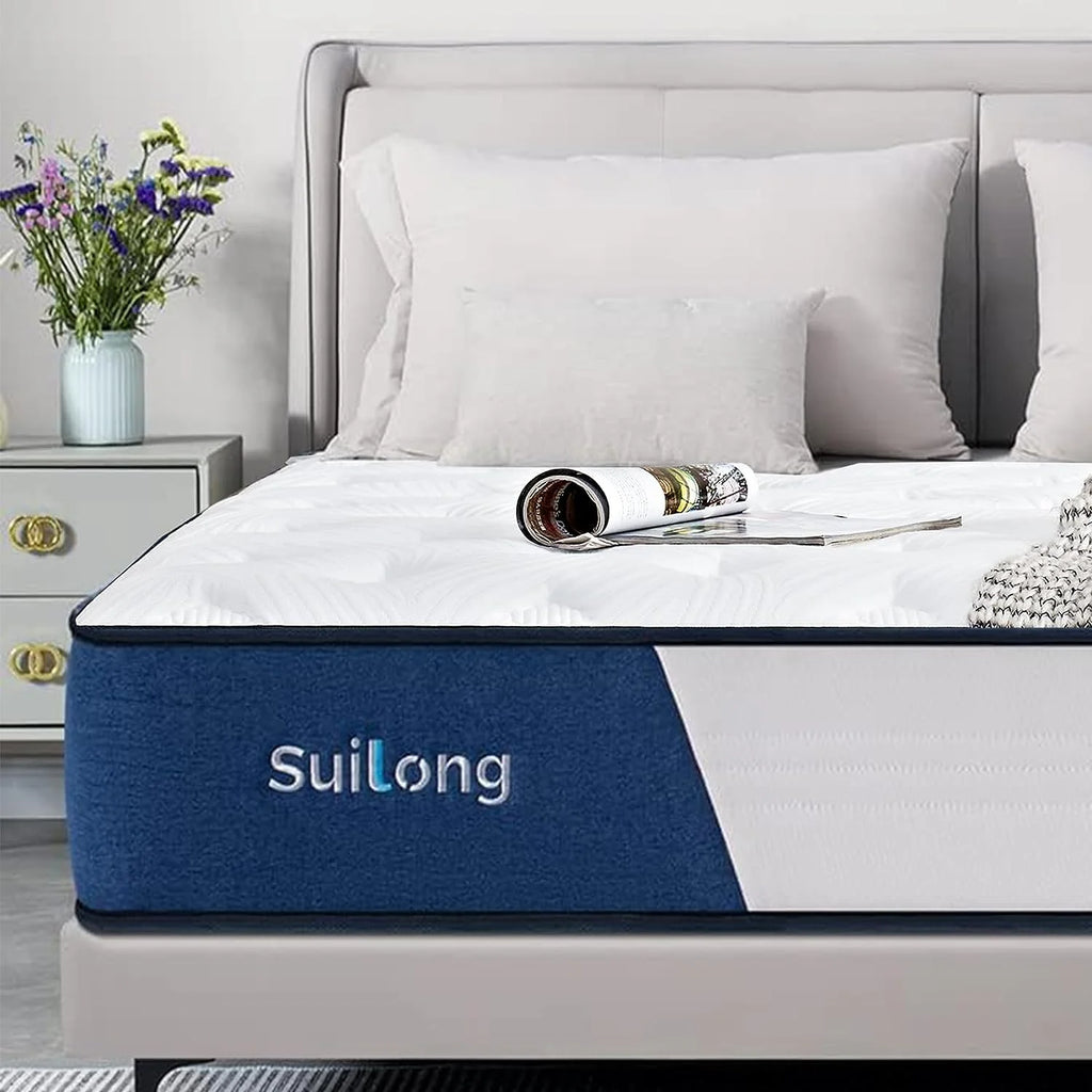 Queen Size 10 Inch Memory Foam Innerspring Mattress D74679