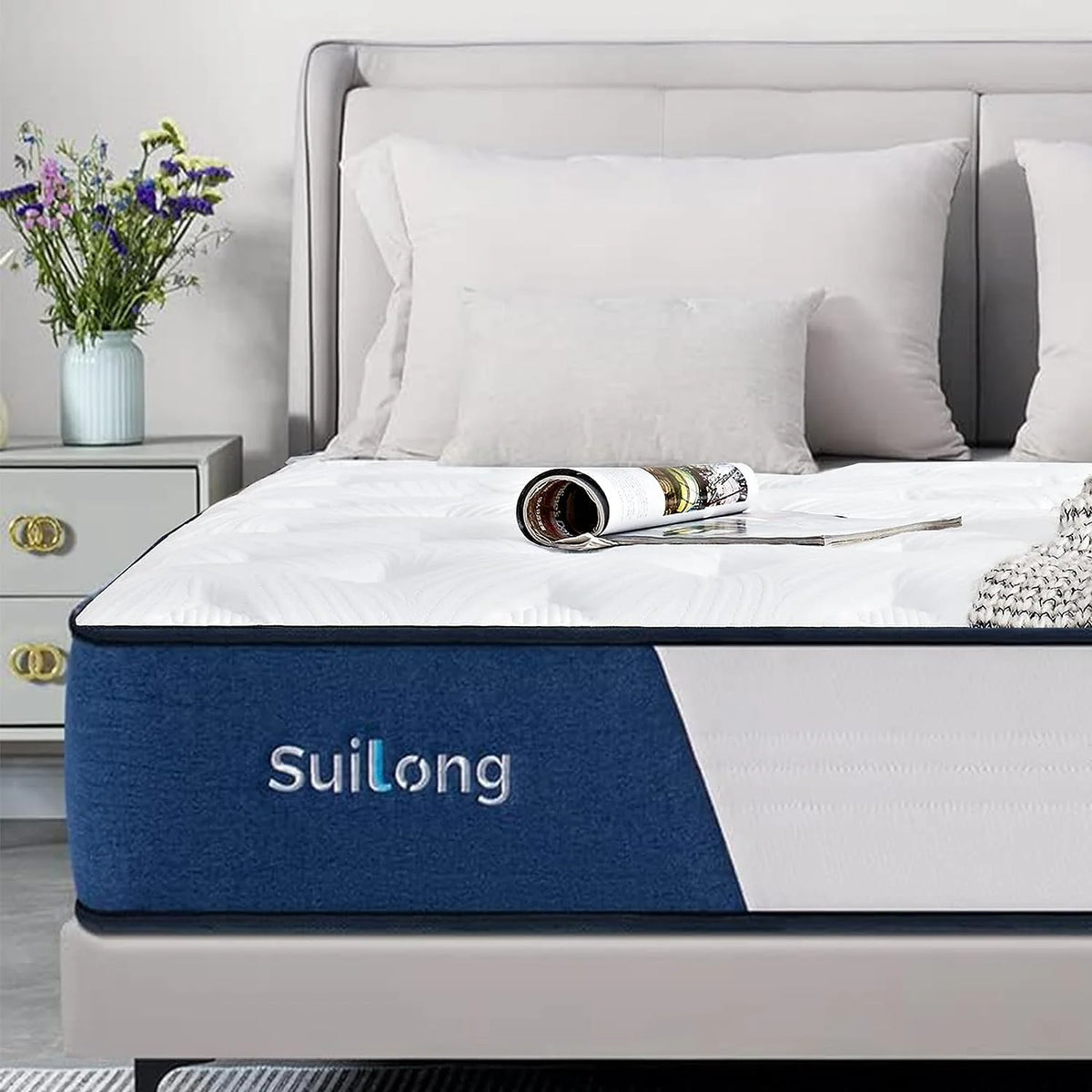 Queen Size 10 Inch Memory Foam Innerspring Mattress D74679