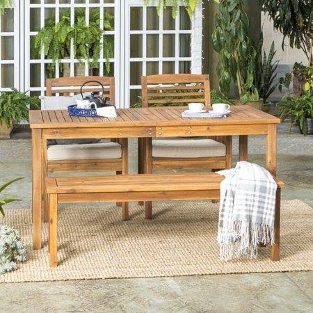 Acacia Wood 4 Piece Patio Dining Set L169