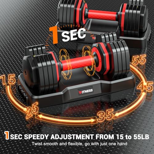 Adjustable Dumbbells Set of 2 with Anti-Slip Handle A950