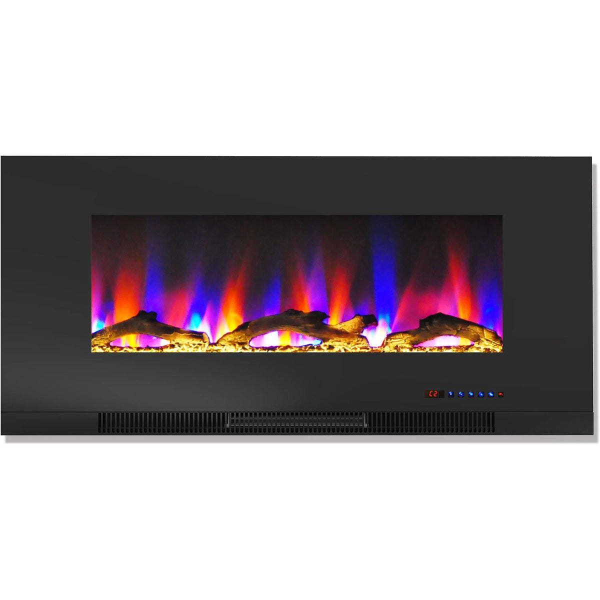 42 in. Black Wall-Mount Electric Fireplace T739