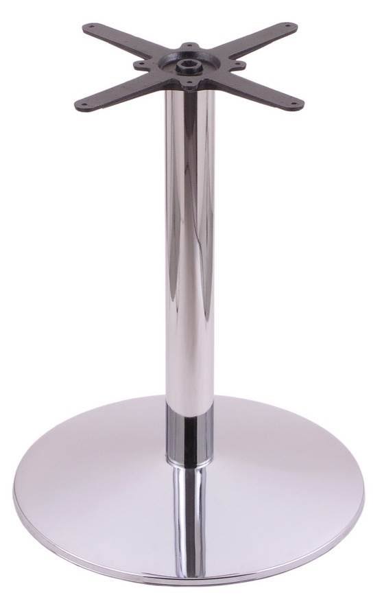 Chrome Cast Iron Table Height Base with 22x22 Round Foot Y864236