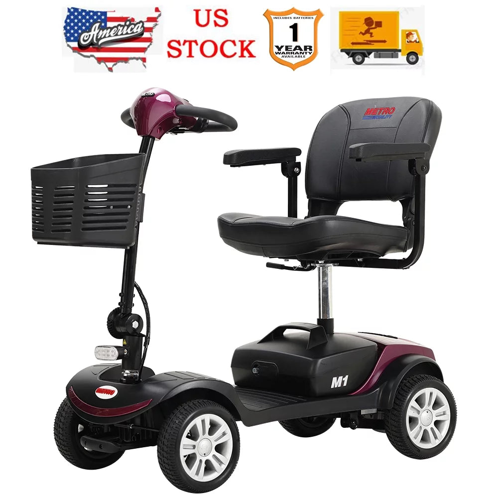 Heavy Duty 4 Wheel Mobility Scooter with Swivel Seat Y255656