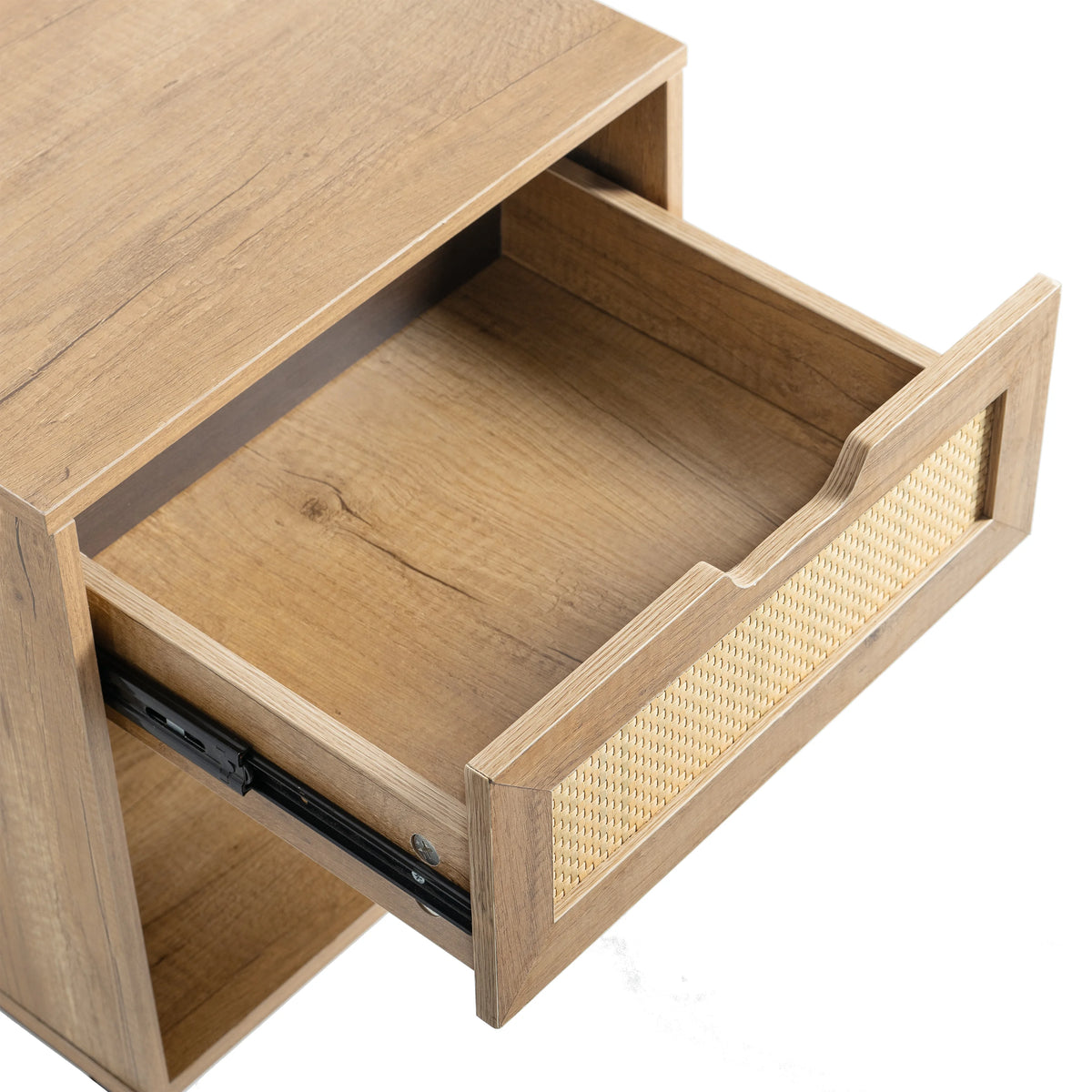 Natural Rattan Nightstand with Metal Legs P90791