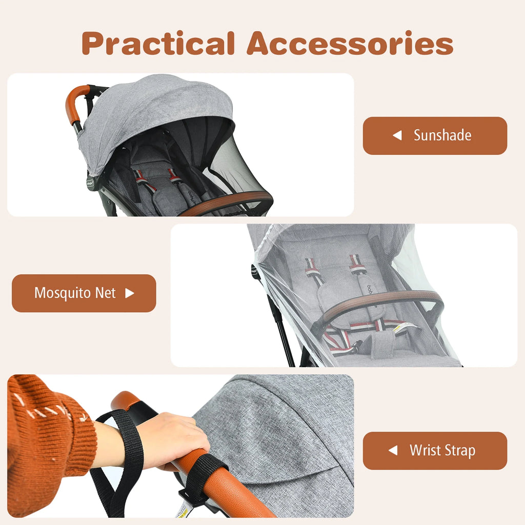 Lightweight Aluminium Baby Stroller with Net J218