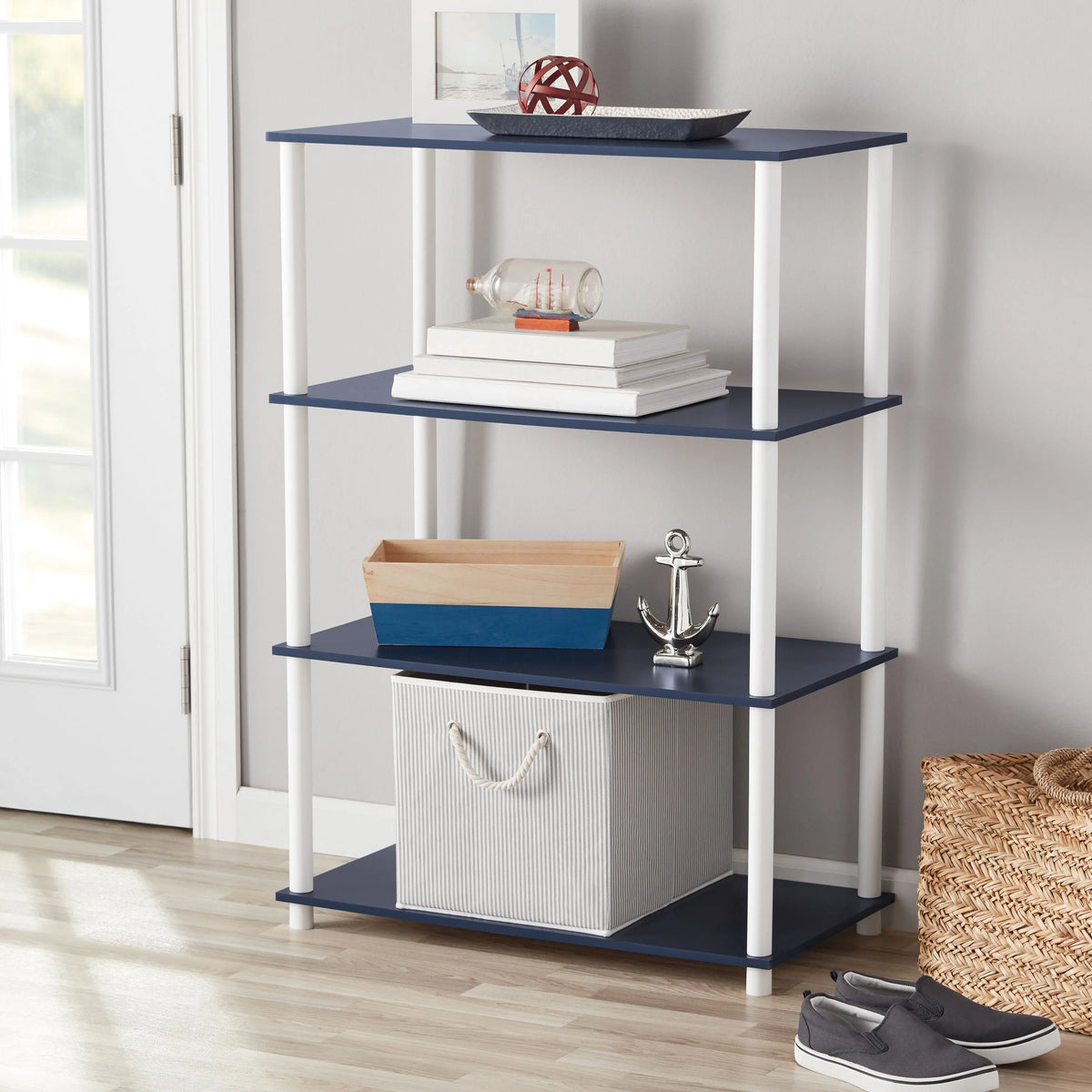 White 4-Shelf Storage Bookcase X4885