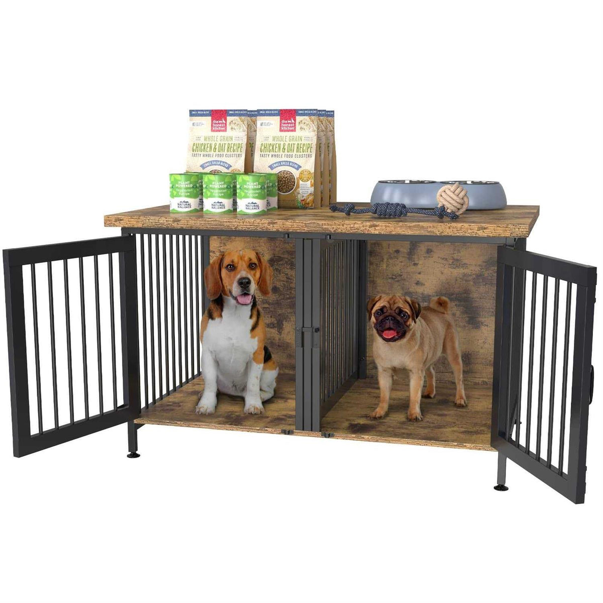 Double Dog Crate with Divider I37285