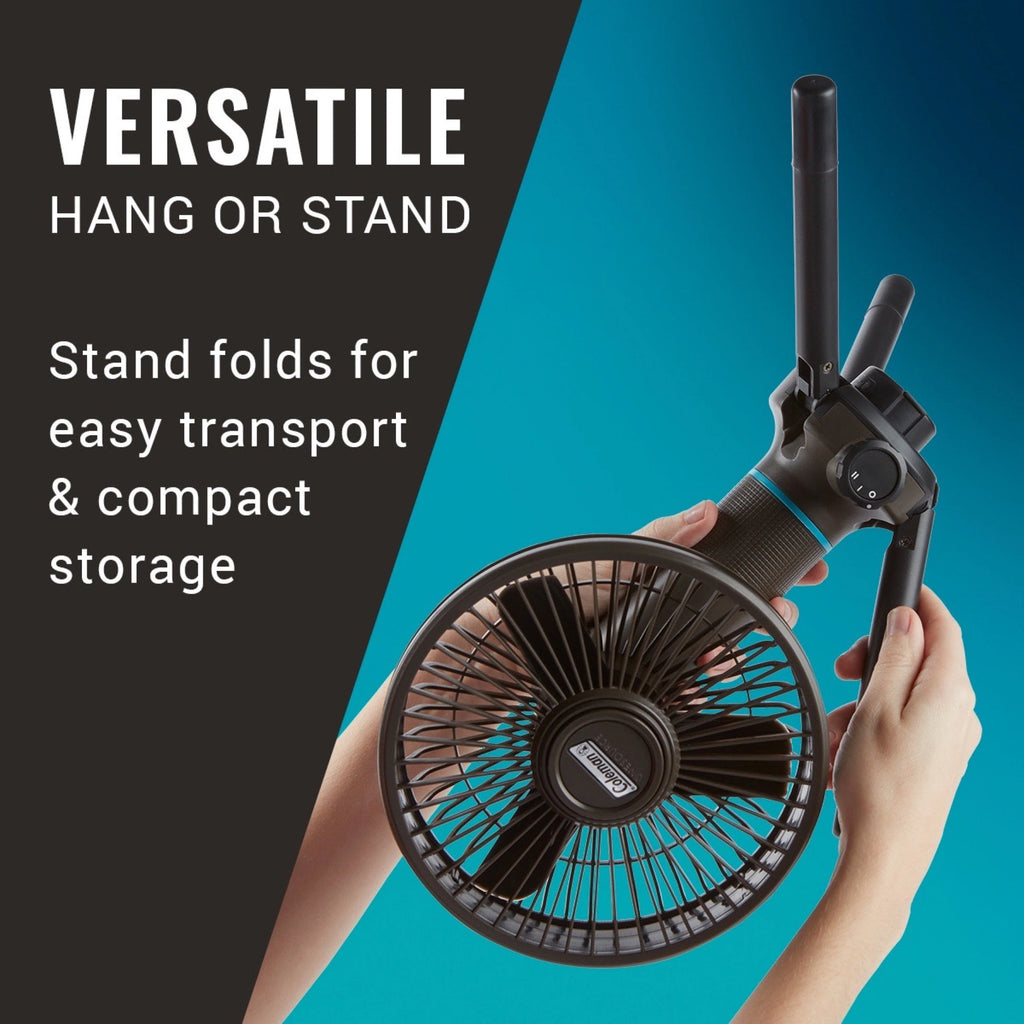 Portable Fan & Rechargeable Battery, Black R962