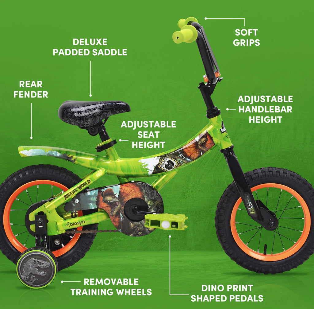 Green and Orange 12-inch Boy's Bicycle with Training Wheel U4220
