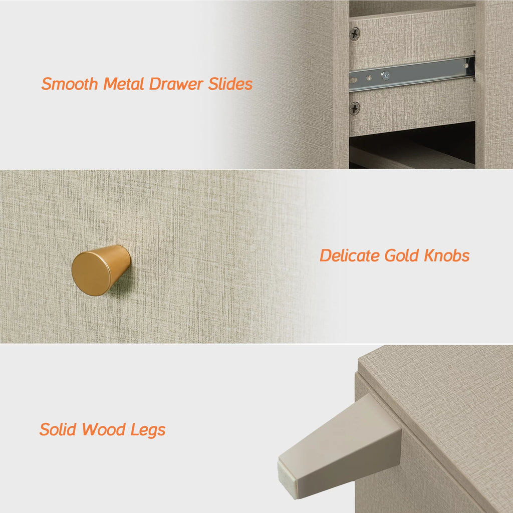 Beige Storage Cabinet with Drawer and Door W9158
