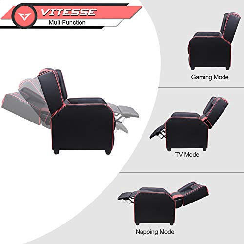 Blue PU Leather Gaming Recliner Chair T43208