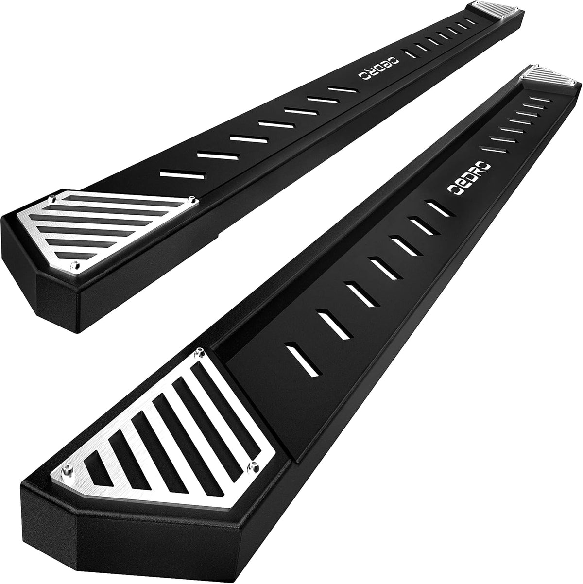 Running Boards Textured Black Steel Side Step Rails J48366