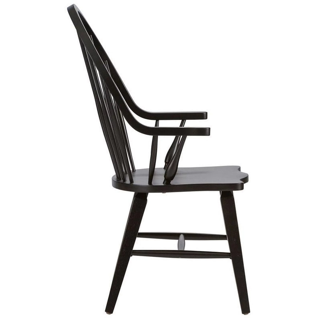 Dark Brown Windsor Back Arm Chair C5289