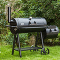Charcoal Grill with Offset Smoker Black X704