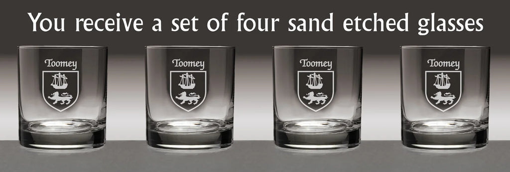 Set of 4 Etched Tumbler Glasses J78606