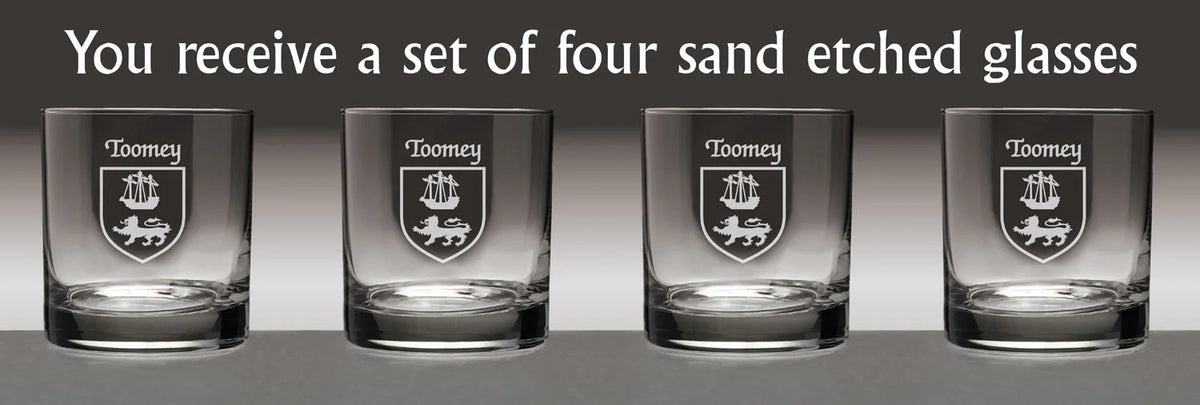 Set of 4 Etched Tumbler Glasses J78606