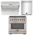 36 Inch Gas Burner Electric Oven Pro Range, Wall Mount Range Hood, Dishwasher Q12044