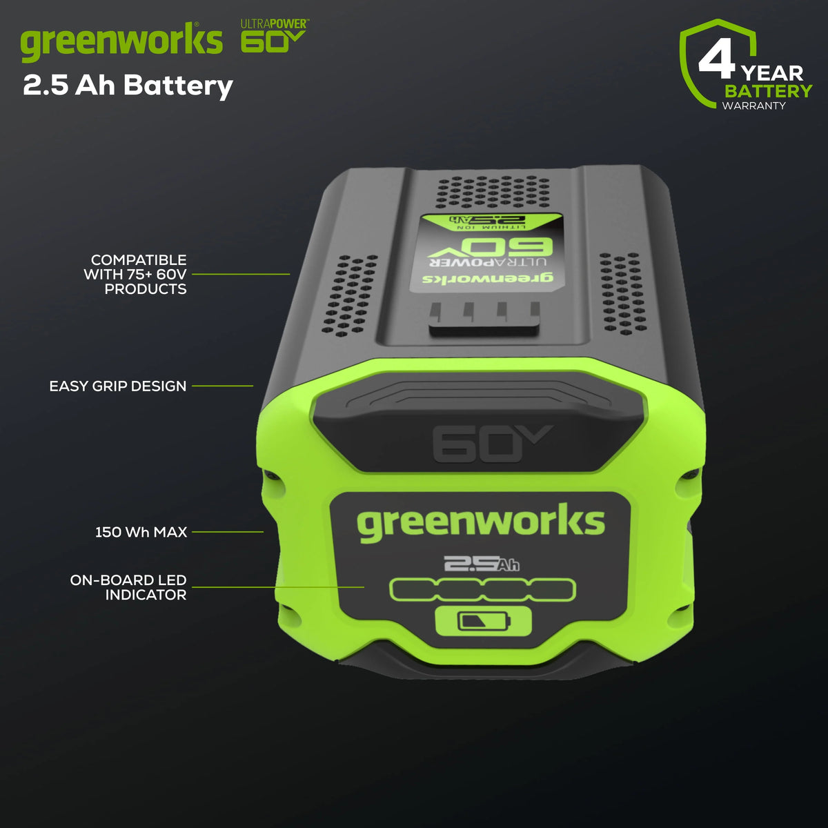 60 Volt 2.5 Ah Battery U160896