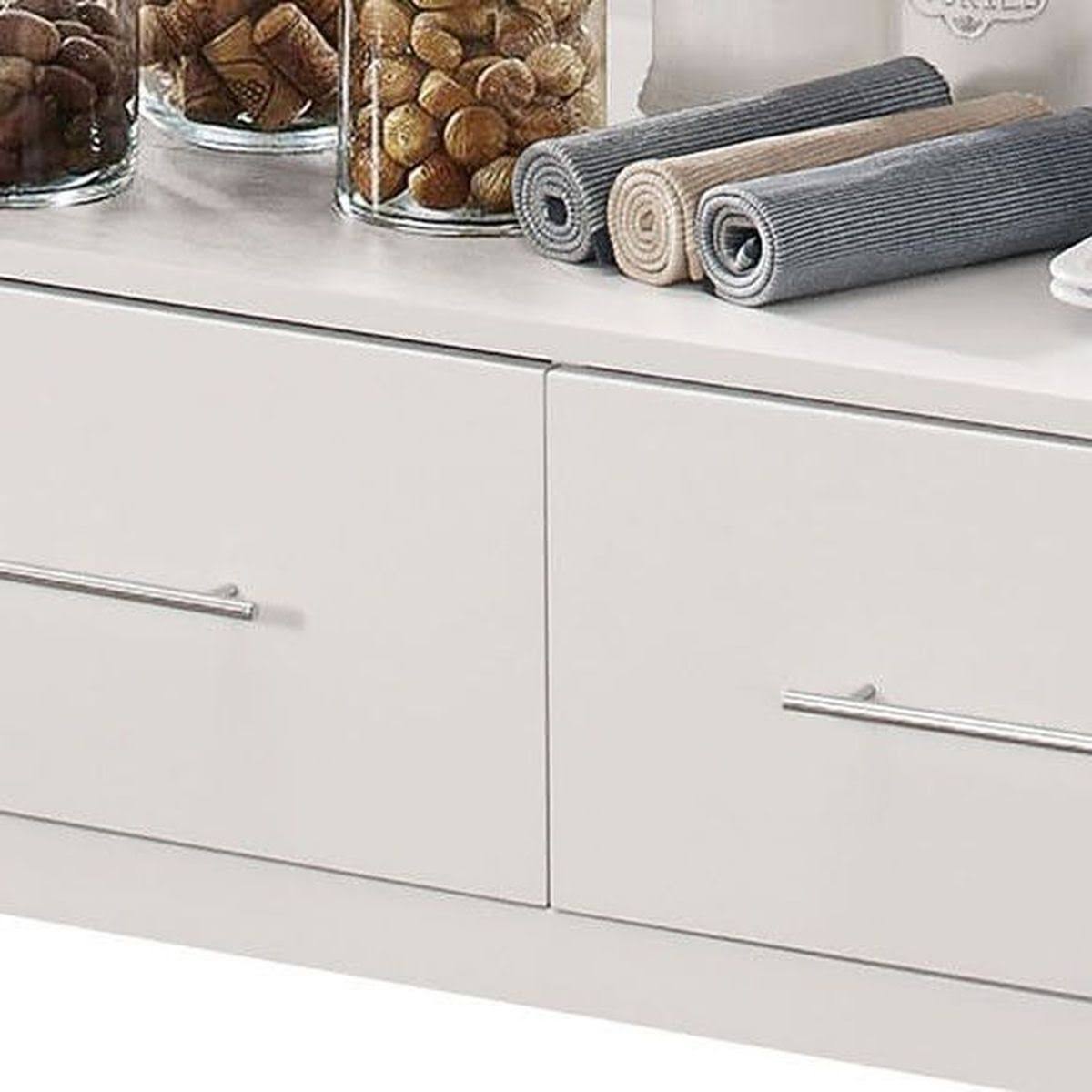 Stainless Steel & White Kitchen Cart K9655