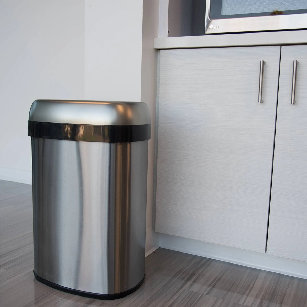13gal Stainless Steel Trash Can and Recycle Bin S89528