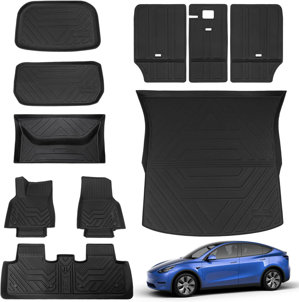 Tesla Model Y Trunk Mat Floor Mats Cargo Liner 5-Seater N18633