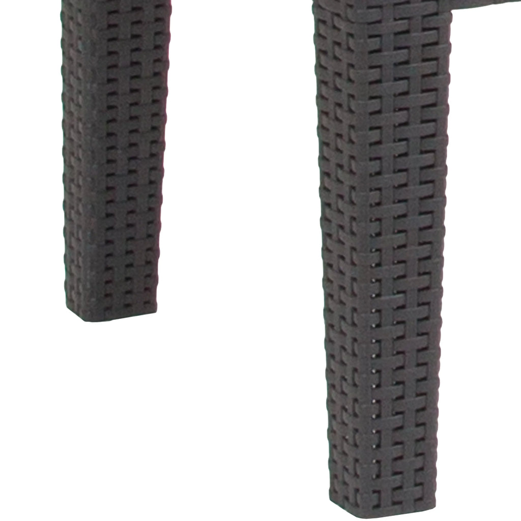 Dark Gray Faux Rattan Coffee Table S117320
