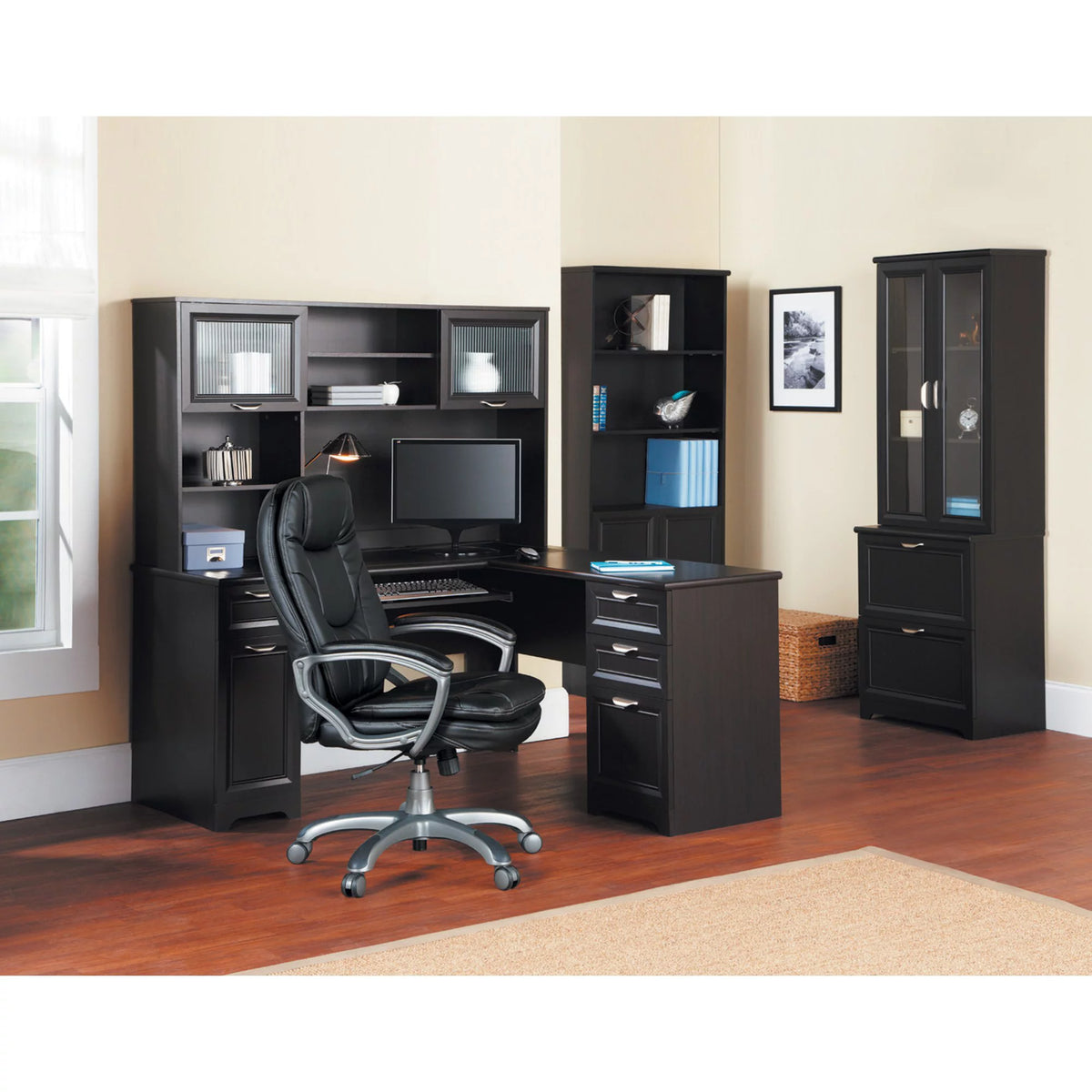 58"W Corner Desk Hutch M1779