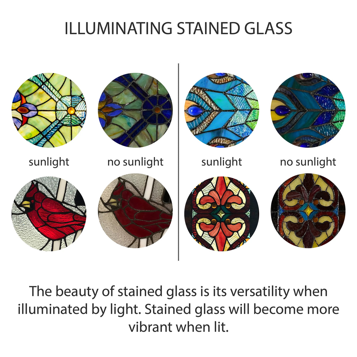 36 in. Stained Glass Window Panel K539548